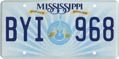 MS license plate BYI968