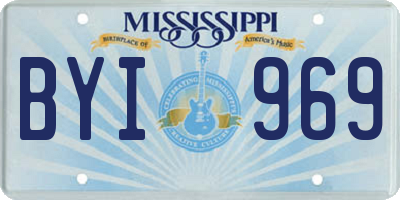 MS license plate BYI969