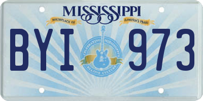 MS license plate BYI973