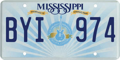 MS license plate BYI974