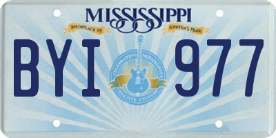 MS license plate BYI977