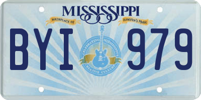 MS license plate BYI979