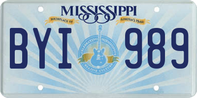 MS license plate BYI989