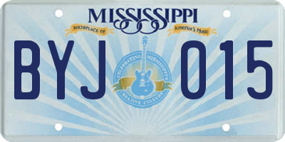 MS license plate BYJ015