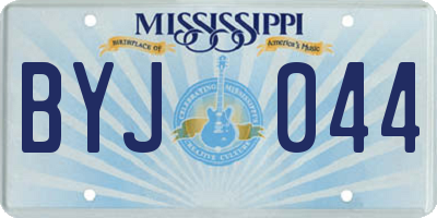 MS license plate BYJ044