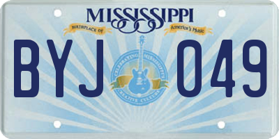 MS license plate BYJ049