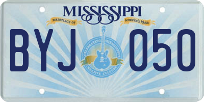 MS license plate BYJ050