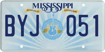 MS license plate BYJ051