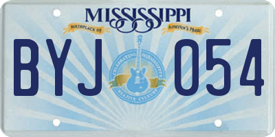 MS license plate BYJ054