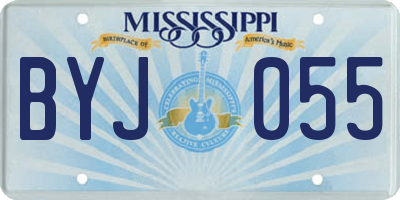 MS license plate BYJ055