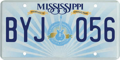 MS license plate BYJ056