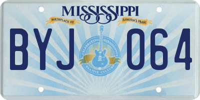 MS license plate BYJ064