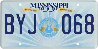 MS license plate BYJ068