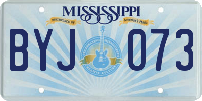 MS license plate BYJ073