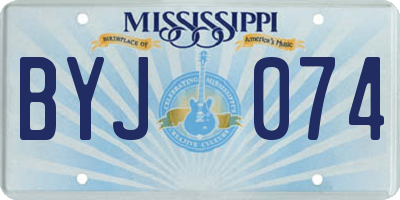 MS license plate BYJ074