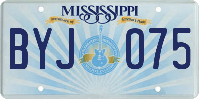 MS license plate BYJ075