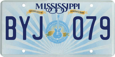 MS license plate BYJ079