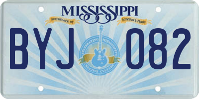 MS license plate BYJ082