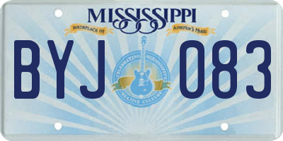 MS license plate BYJ083