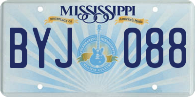 MS license plate BYJ088
