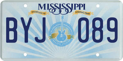 MS license plate BYJ089