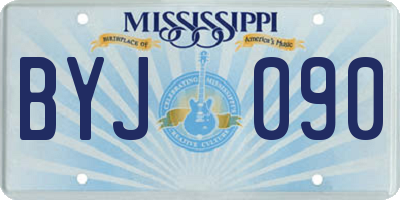 MS license plate BYJ090