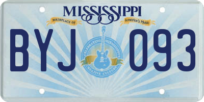 MS license plate BYJ093