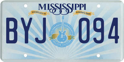 MS license plate BYJ094
