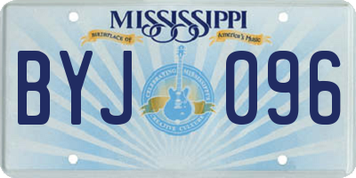 MS license plate BYJ096