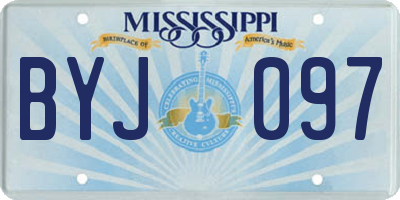 MS license plate BYJ097