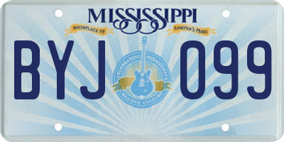 MS license plate BYJ099