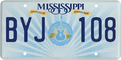 MS license plate BYJ108