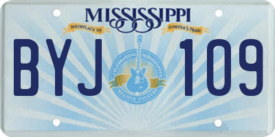 MS license plate BYJ109