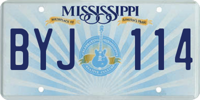 MS license plate BYJ114