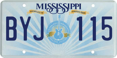 MS license plate BYJ115