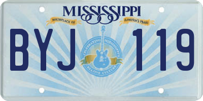 MS license plate BYJ119