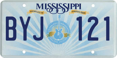 MS license plate BYJ121