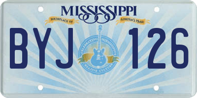 MS license plate BYJ126