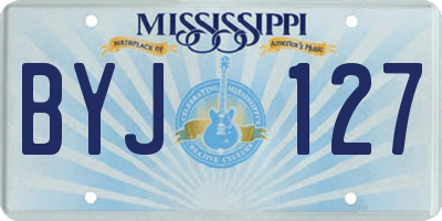 MS license plate BYJ127