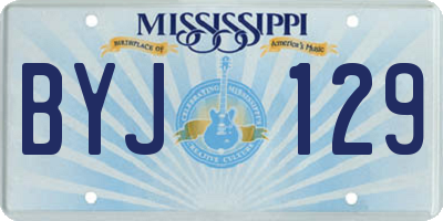 MS license plate BYJ129