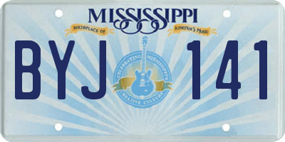 MS license plate BYJ141