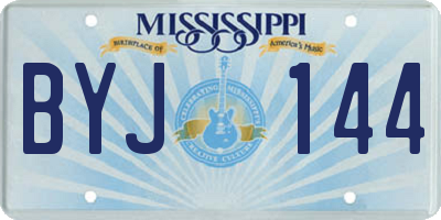 MS license plate BYJ144