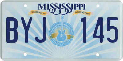 MS license plate BYJ145