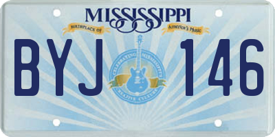 MS license plate BYJ146
