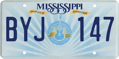 MS license plate BYJ147