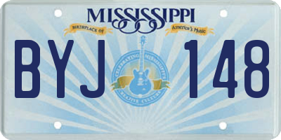 MS license plate BYJ148