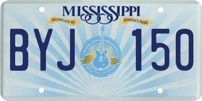 MS license plate BYJ150