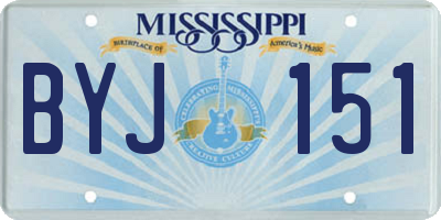 MS license plate BYJ151