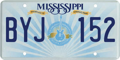 MS license plate BYJ152