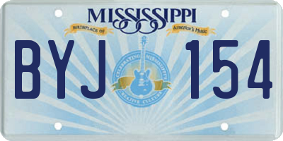 MS license plate BYJ154